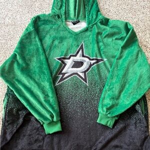 NHL Green and White Fleece-Lined Jacket